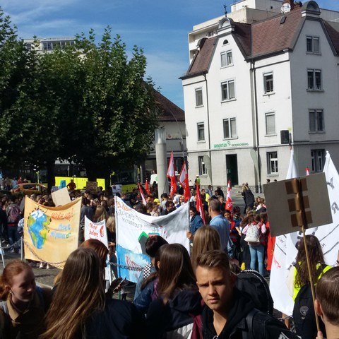Klimastreik in Bregenz (c)CIPRA International (3). Vergrösserte Ansicht