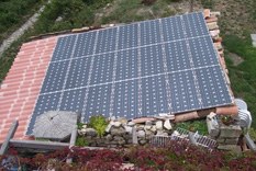 213 m2 solarthermische Anlagen für 68 Einwohner in Teyssières/F.