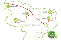 Auf dem Weg zu nachhaltiger Mobilität: Das Netzwerk der fünf neuen Elektrotankstellen in der Grenzregion Oberkrein/SI.