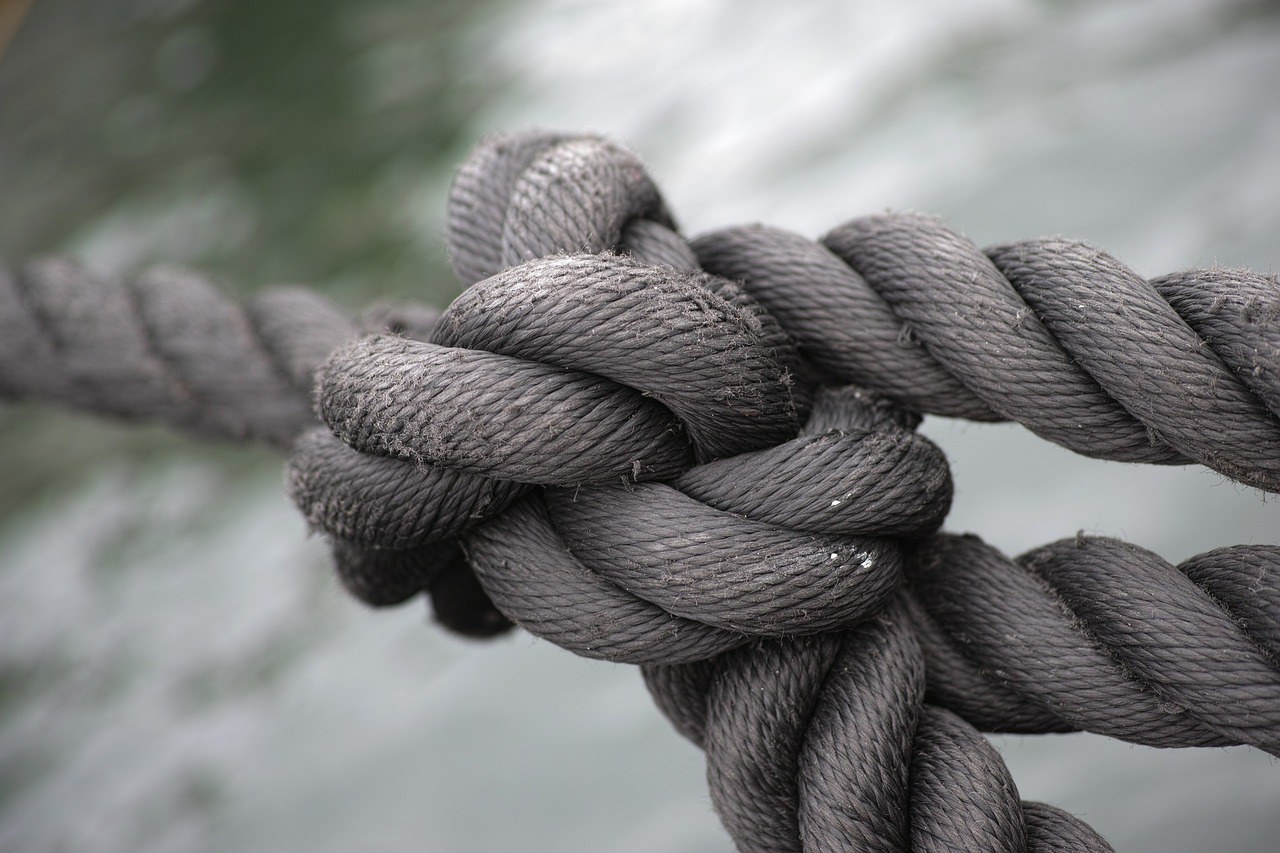 The picture shows a rope knot.