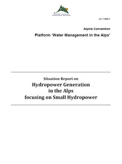 Situation Report: Hydropower in the Alps