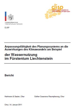 Anpassungsfähigkeit des Planungssystems an die Auswirkungen des Klimawandels am Beispiel der Wassernutzung im Fürstentum Liechtenstein