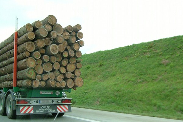 Pour améliorer la qualité de l’air, le transport du bois en camion doit être interdit sur la vallée de l’Inn. © Shankar S. / flickr.com