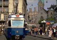 Ein Tram in Zürich