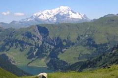 Landschaft mit Mont Blanc