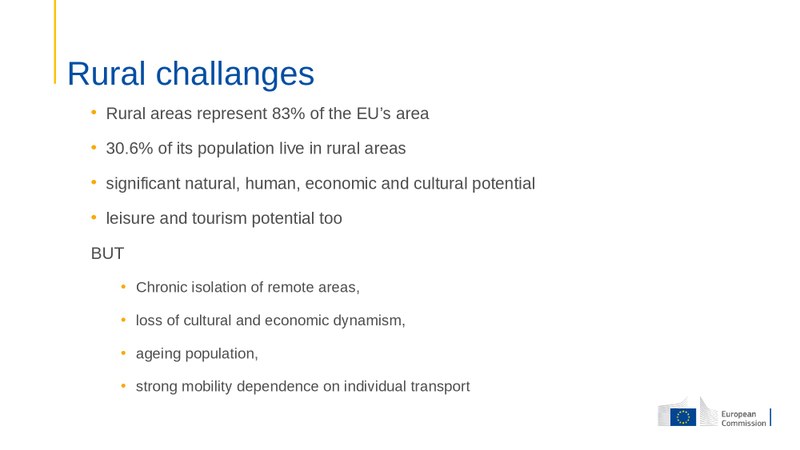 EU Policy on rural mobility Rafal Stanecki DG MOVE 002