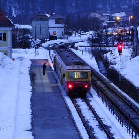 Smučarski vlak v Bohinjski Bistrici ©Tilen Šetina, enlarged picture.