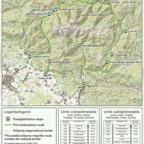 Zemljevid kombi prevoza KSA, enlarged picture.
