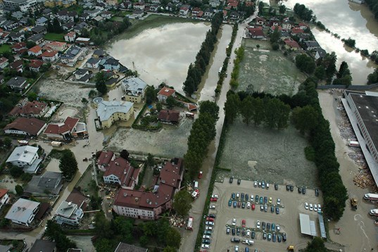 Dolina Spodnjega Inna v Avstriji je bila večkrat poplavljena © Land Tirol