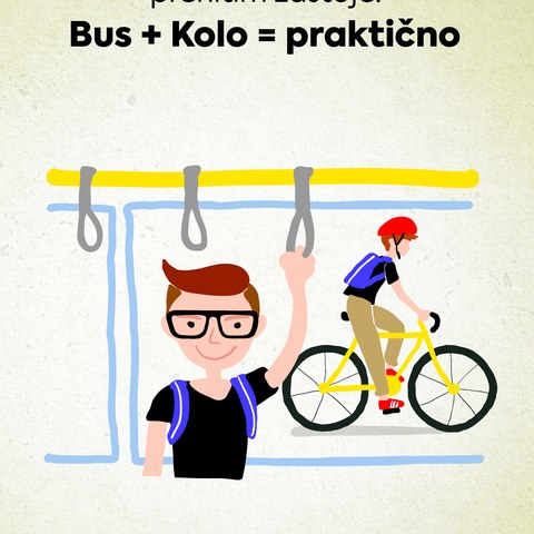 Bus in kolo je prakticno., enlarged picture.