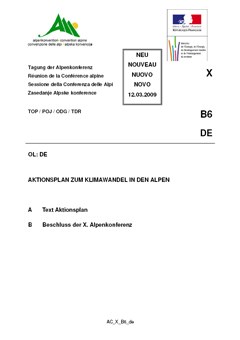 Akcijski načrt za podnebje v Alpah